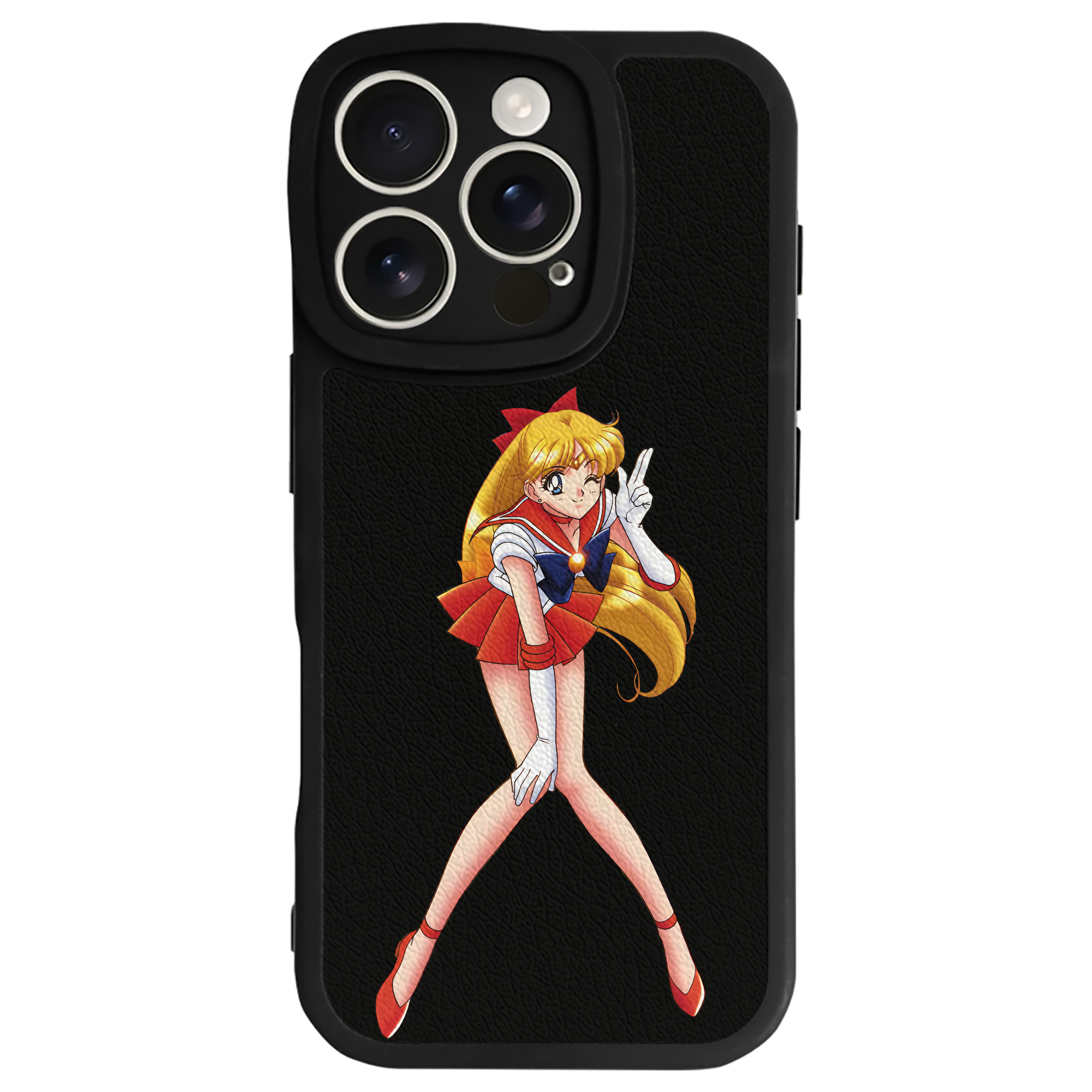 （画像用） 美少女戦士セーラームーン 愛野 美奈子 あいの みなこ Sailor Moon Aino Minako 【iPhone 16シリーズ対応】シリコンスマホケース（レザー調） 材質：シリコン